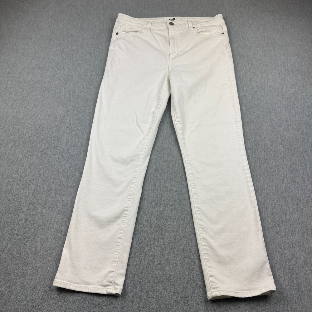 Paige Jeans Womens 31 White Hoxton Slim Ankle High Rise Skinny Casual Classic